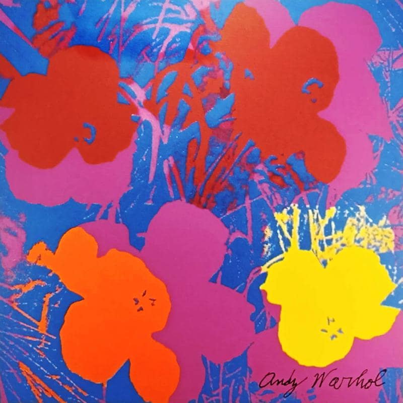1980s Andy Warhol "Flowers" Limited Edition Lithograph by CMOA.
