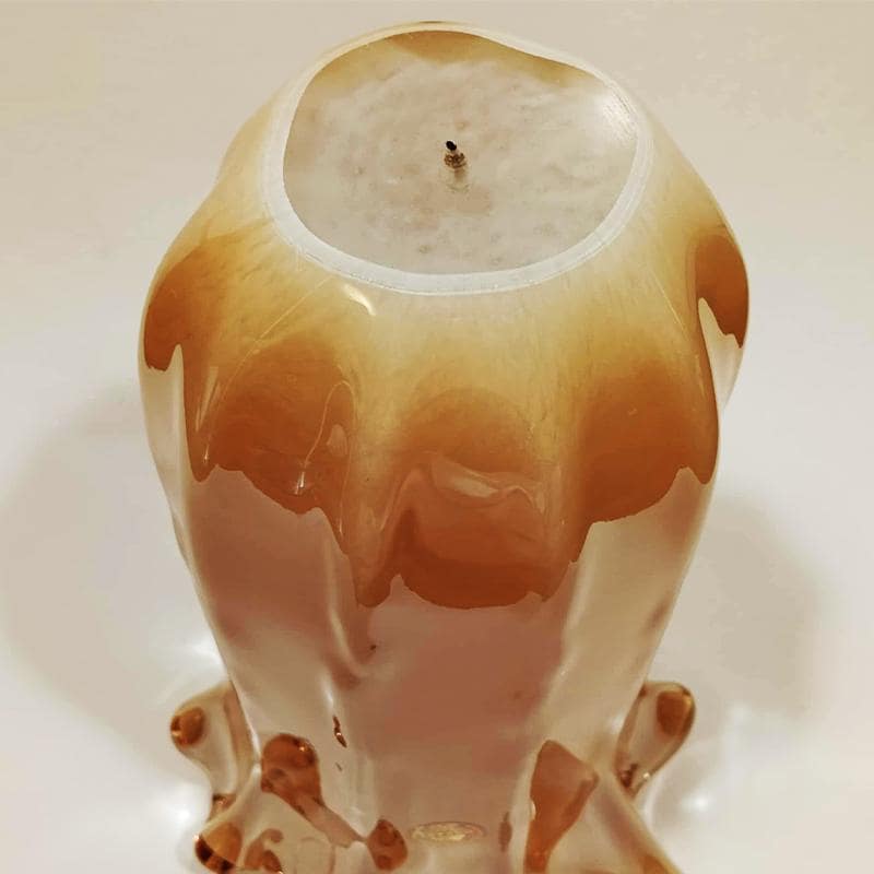 Stunnind Jacketed Vase in Hand Worked Murano Glass. Made in Italy.