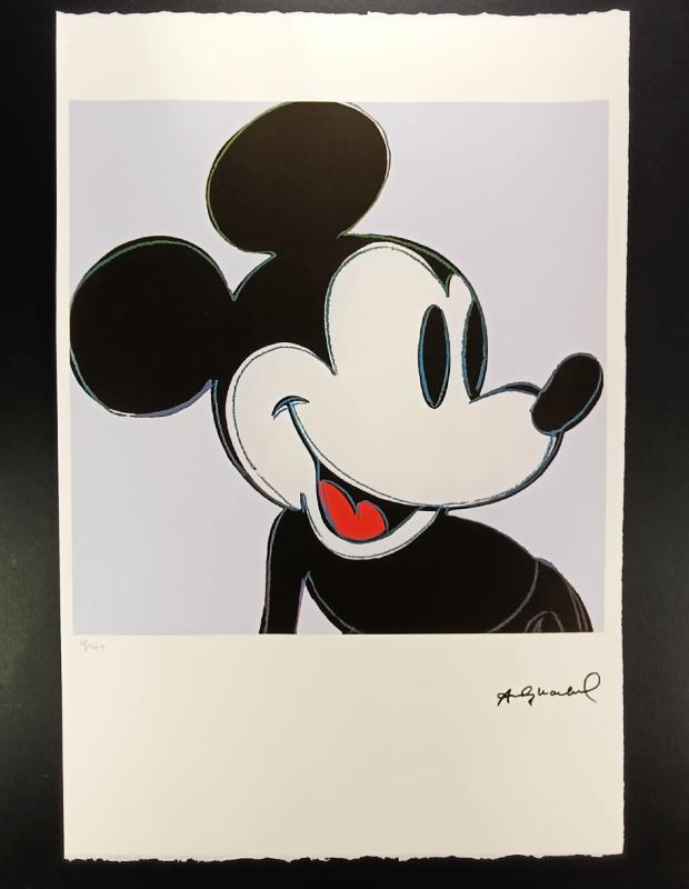 1980s Andy Warhol "Mickey Mouse" Classic - Limited edition Lithograph. Leo Castelli - New York - Numbered in Pencil.