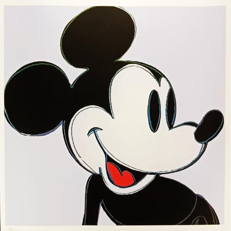 1980s Andy Warhol "Mickey Mouse" Classic - Limited edition Lithograph. Leo Castelli - New York - Numbered in Pencil.