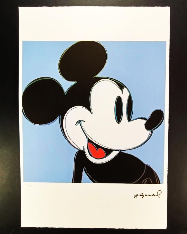 1980s Andy Warhol "Mickey Mouse"  - Limited edition Lithograph. Leo Castelli - New York - Numbered in Pencil.