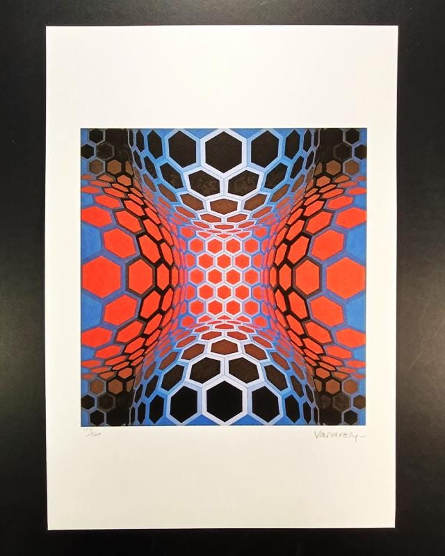 1970s Victor Vasarely Limited numbered Edition Lithograph.