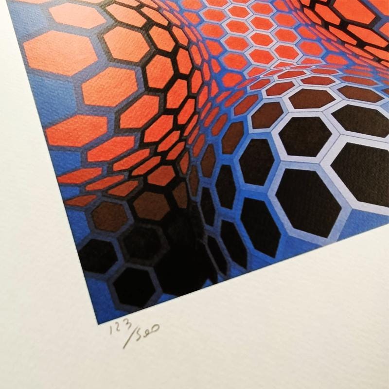 1970s Victor Vasarely Limited numbered Edition Lithograph.