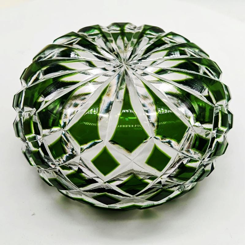 1960s Wonderful Bohemian Ashtray in Crystal.