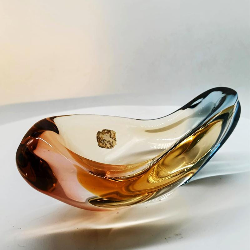 1960s Ashtray or Catch-all in Murano Glass. Made in Italy. 19 cm.
