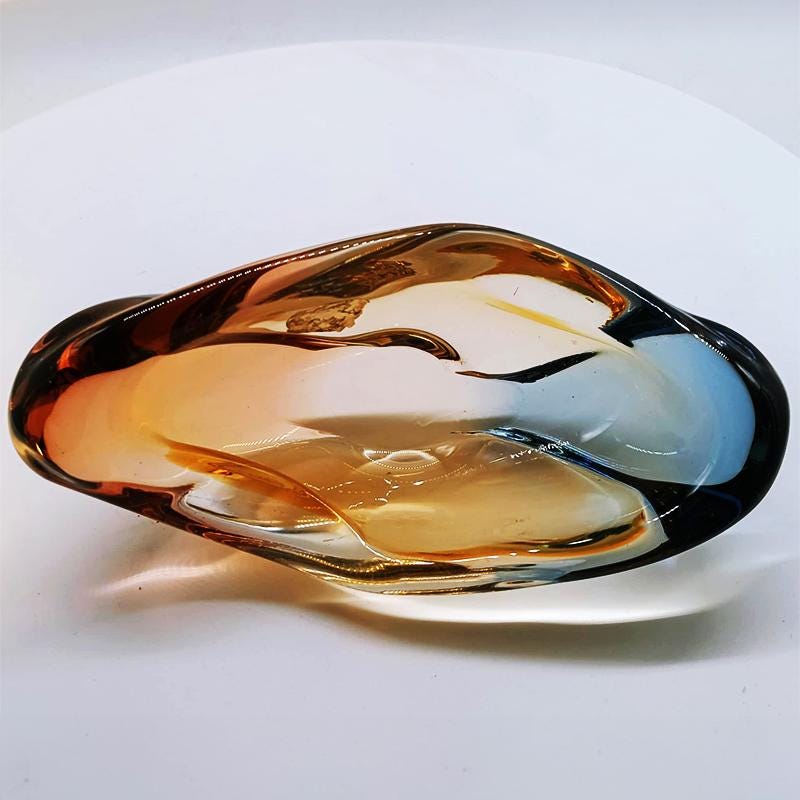 1960s Ashtray or Catch-all in Murano Glass. Made in Italy. 19 cm.