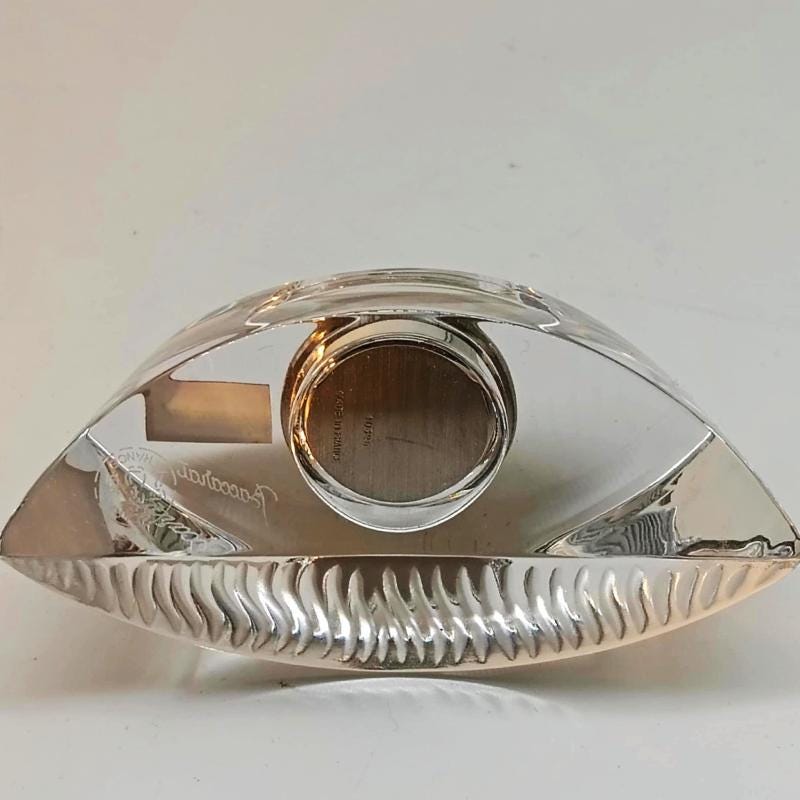 Vintage Baccarat Crystal table Clock with original box. Made in France