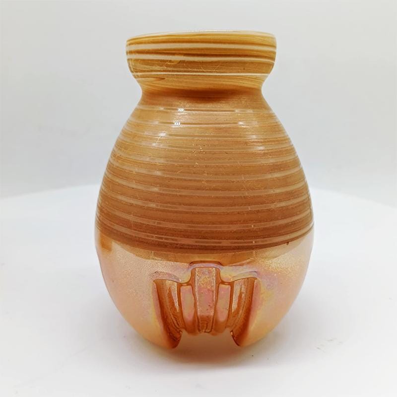 1970s Set of 3 Space Age little Jacketed Vase in Murano Glass. Made in Italy.