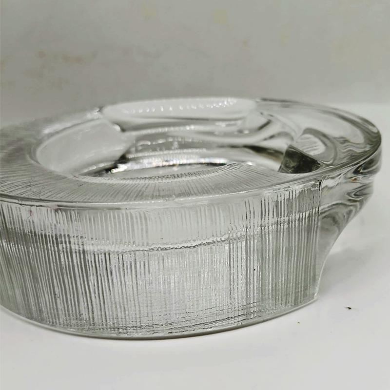 1970s Ashtray by Fabio Frontini for Arnolfo di Cambio in Lead Crystal, Azteca Collection.