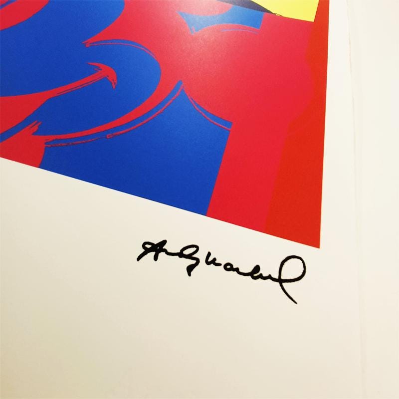 1980s Andy Warhol "Mickey Mouse" Limited Series Lithograph - Leo Castelli - New York - Numbered in Pencil.