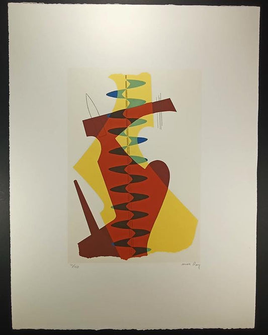 1970s Man Ray Limited Edition Lithograph. Author's signature and Numbered in Pencil.
