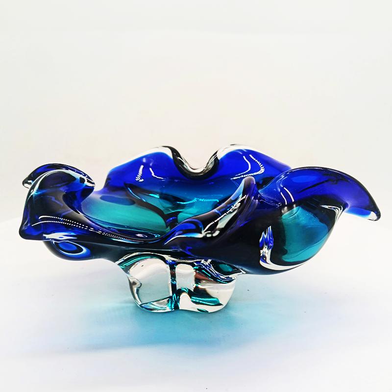 1960s Big Ashtray or Catch-all in Murano Glass. Made in Italy.