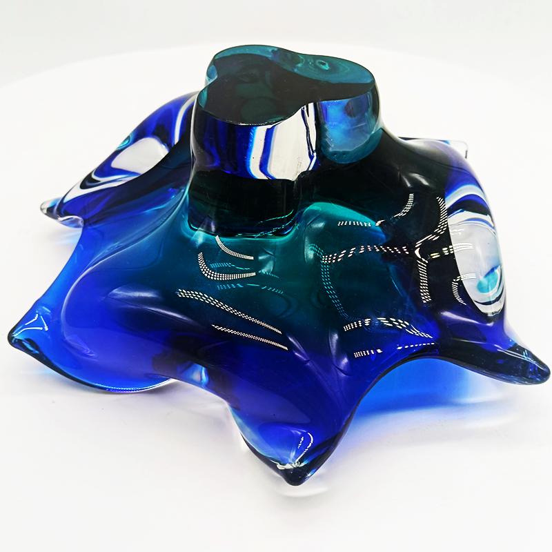 1960s Big Ashtray or Catch-all in Murano Glass. Made in Italy.