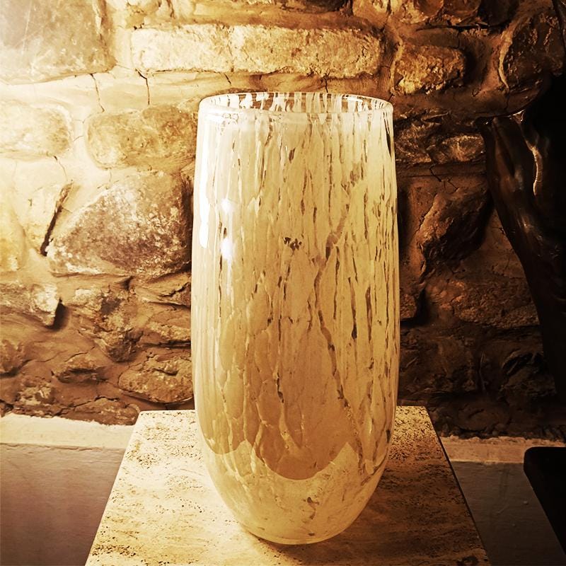 1970s Handcrafted Vase in Murano Glass - Made in Italy.