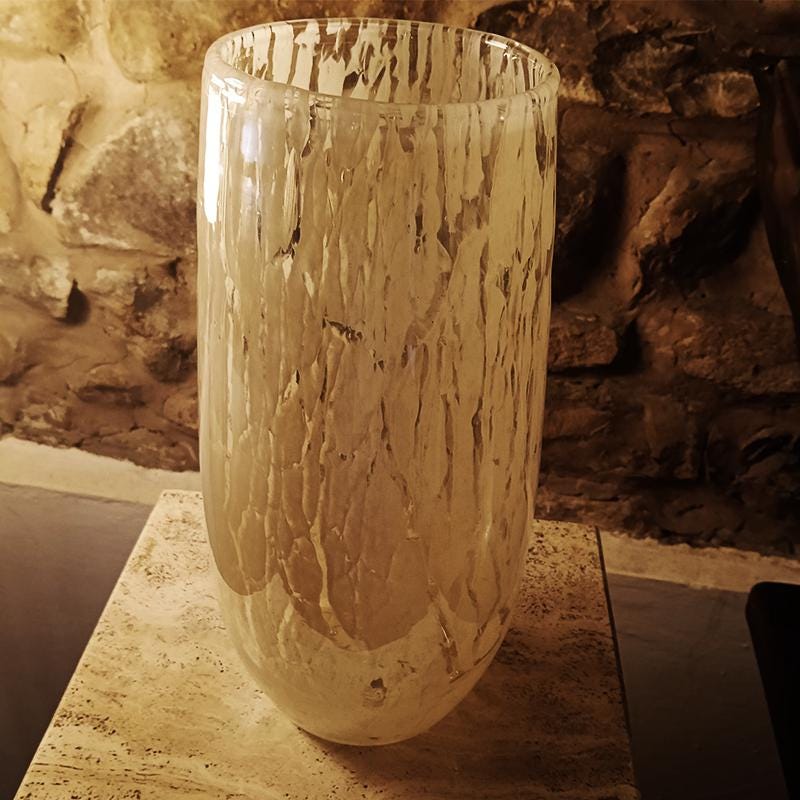 1970s Handcrafted Vase in Murano Glass - Made in Italy.