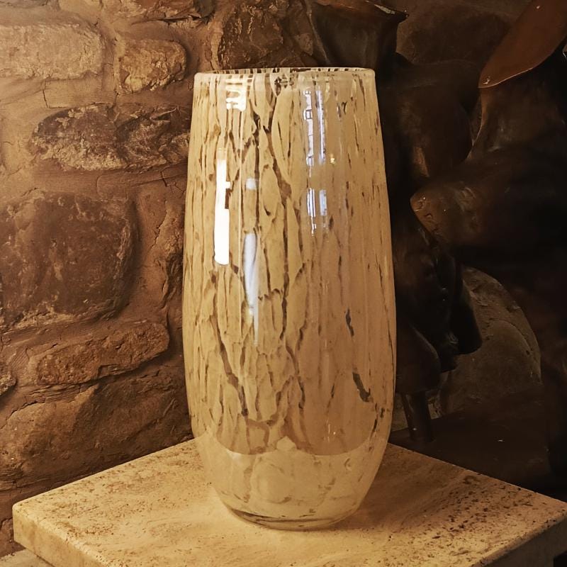 1970s Handcrafted Vase in Murano Glass - Made in Italy.