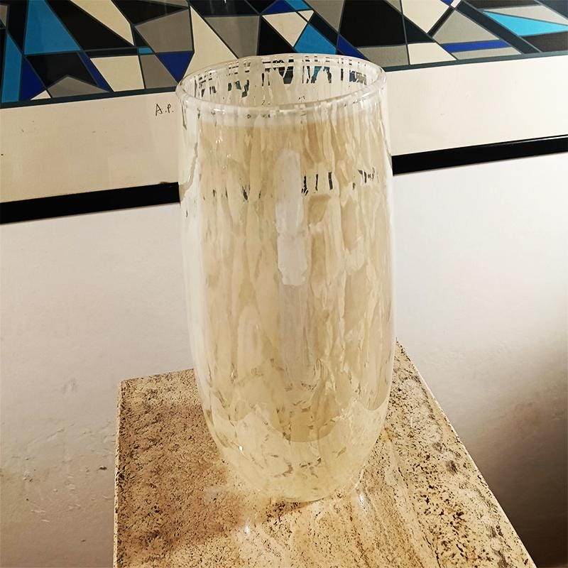 1970s Handcrafted Vase in Murano Glass - Made in Italy.