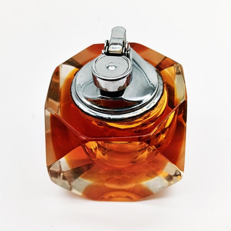 1960s Stunning Table Lighter in Murano Glass by Flavio Poli for Seguso. Made in Italy.