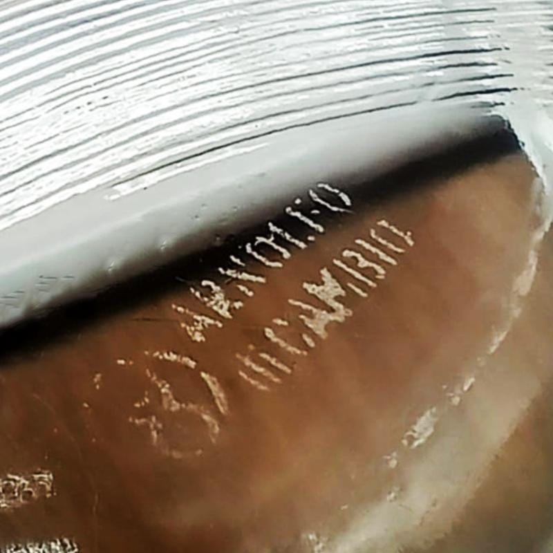 1970s Big  Ashtray by Fabio Frontini for Arnolfo di Cambio in Lead Crystal, Azteca Collection. 20 cm. / 7.87 inches.