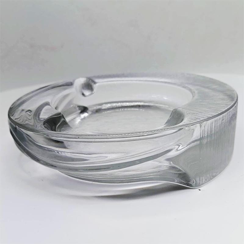 1970s Ashtray by Fabio Frontini for Arnolfo di Cambio in Lead Crystal, Azteca Collection.