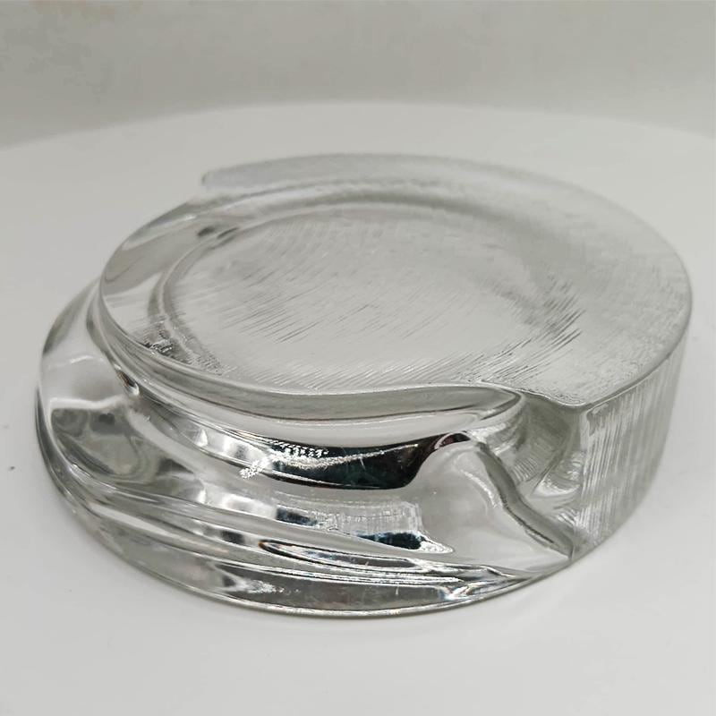1970s Ashtray by Fabio Frontini for Arnolfo di Cambio in Lead Crystal, Azteca Collection.