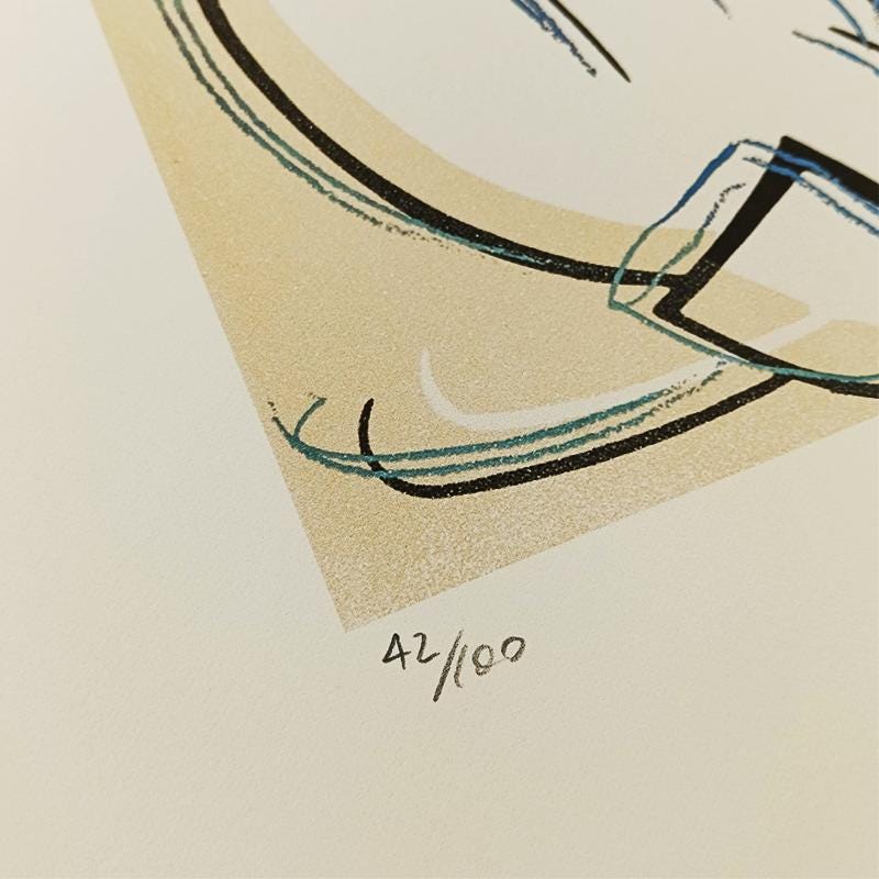 1980s Andy Warhol "Mickey Mouse" Limited Series Lithograph - Leo Castelli - New York - Numbered in Pencil.