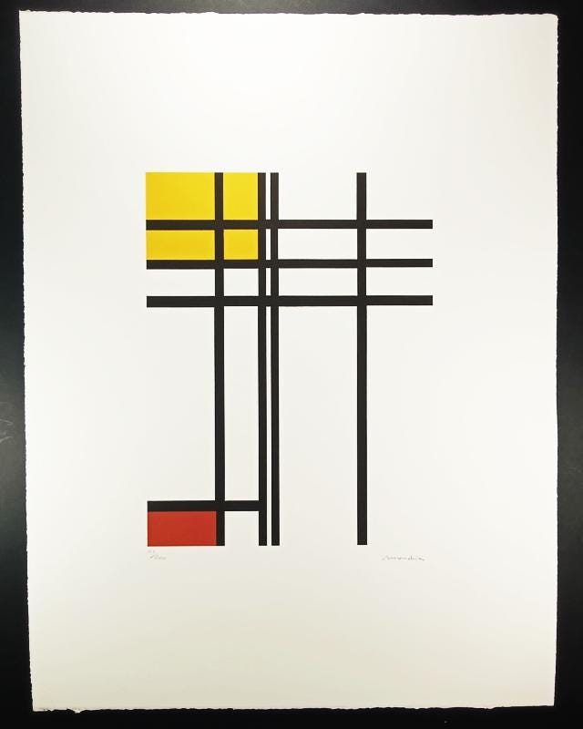 1970s Piet Mondrian Limited Edition Lithograph Numbered in Pencil.