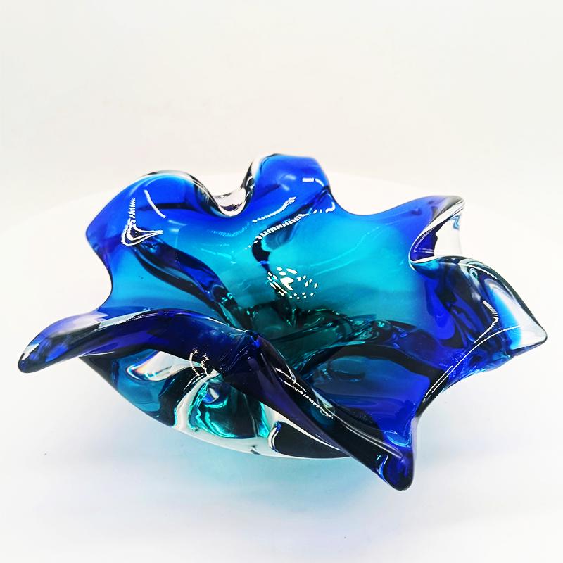 1960s Big Ashtray or Catch-all in Murano Glass. Made in Italy.