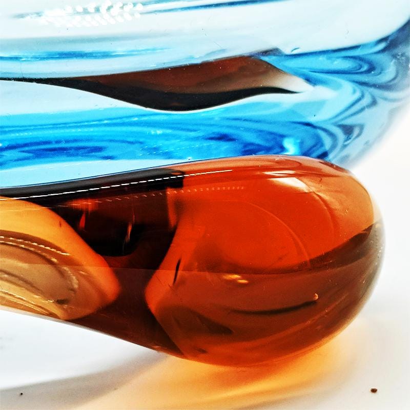 1960s Ashtray or Catch-all in Blown and Handcrafted Murano Glass. Made in Italy.
