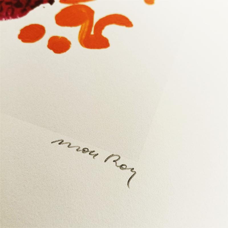 1970s Man Ray Limited Edition Lithograph. Author's signature and Numbered in Pencil.