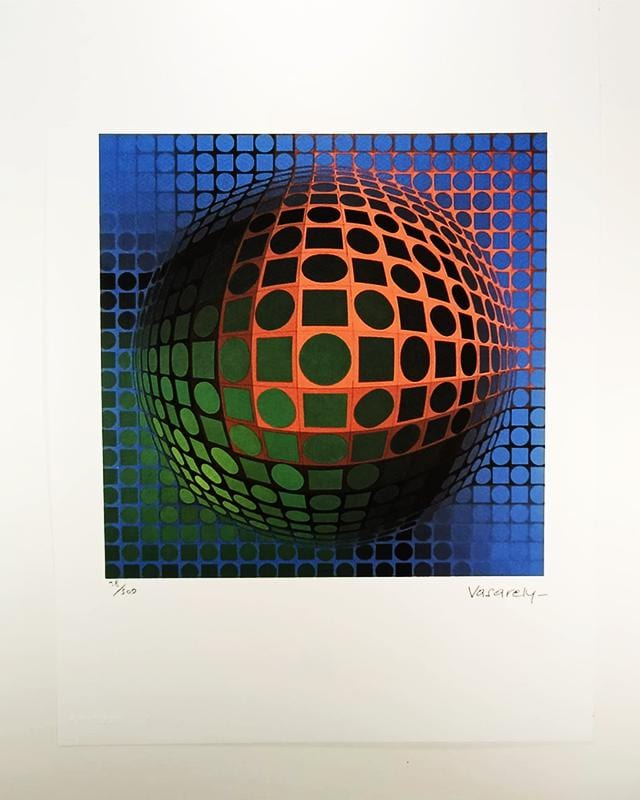 1970s Victor Vasarely Limited numbered Edition Lithograph.