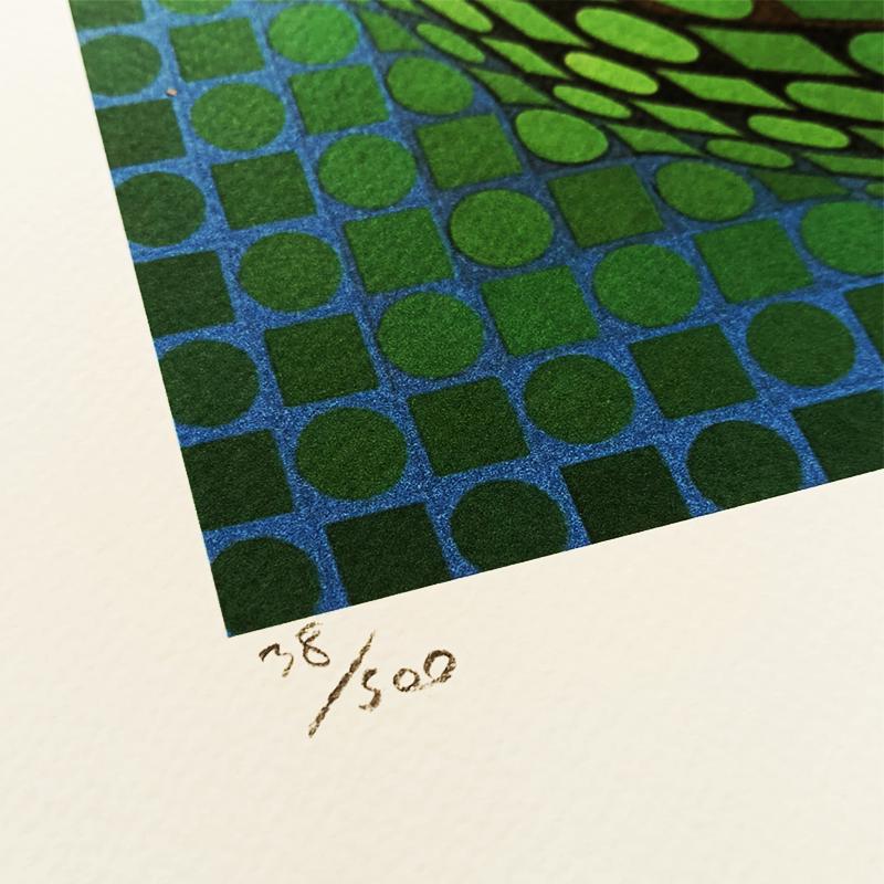 1970s Victor Vasarely Limited numbered Edition Lithograph.