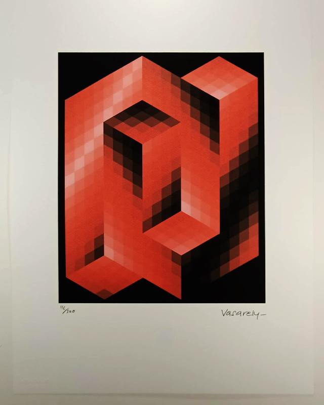 1970s Victor Vasarely Limited numbered Edition Lithograph.
