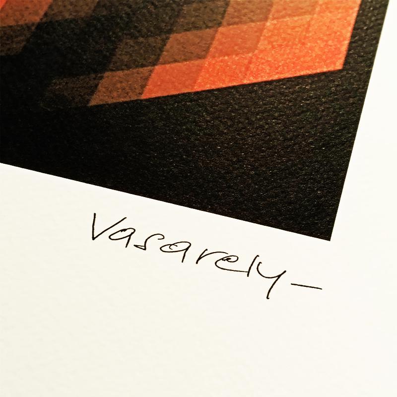 1970s Victor Vasarely Limited numbered Edition Lithograph.