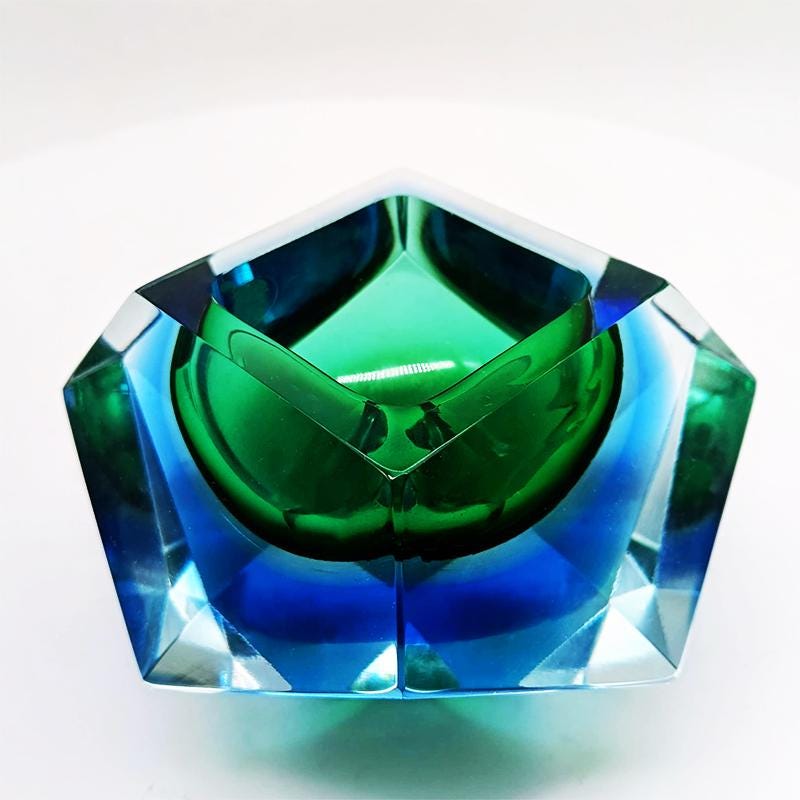 1960s Stunning Ashtray or Catch-all in Murano Glass by Flavio Poli for Seguso. Made in Italy - 14 cm.