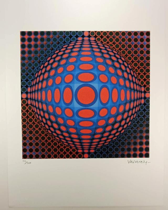 1970s Victor Vasarely Limited numbered Edition Lithograph.