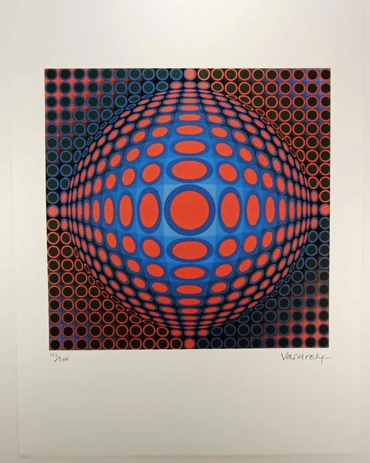 1970s Victor Vasarely Limited numbered Edition Lithograph.