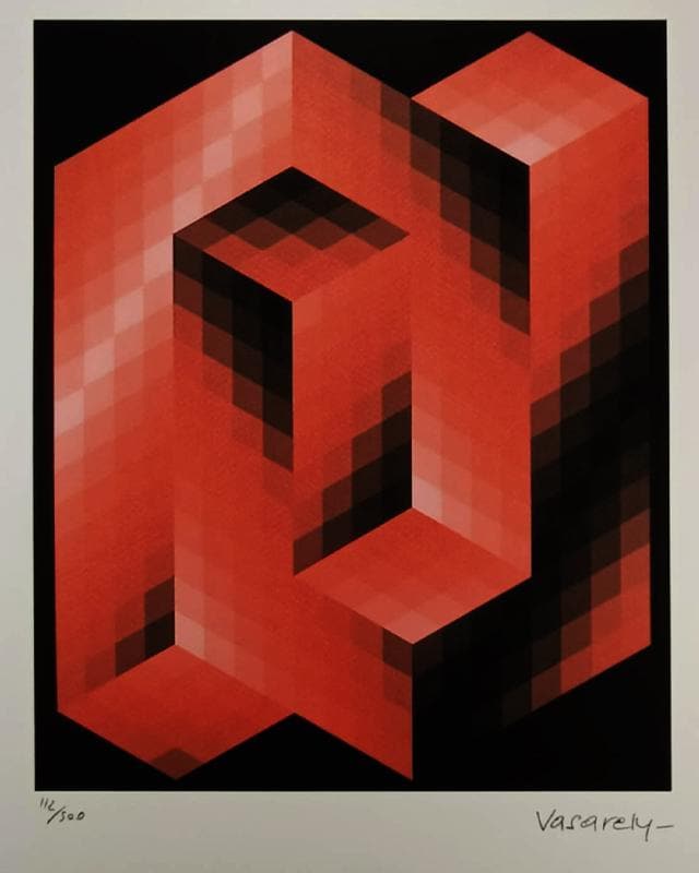 1970s Victor Vasarely Limited numbered Edition Lithograph.