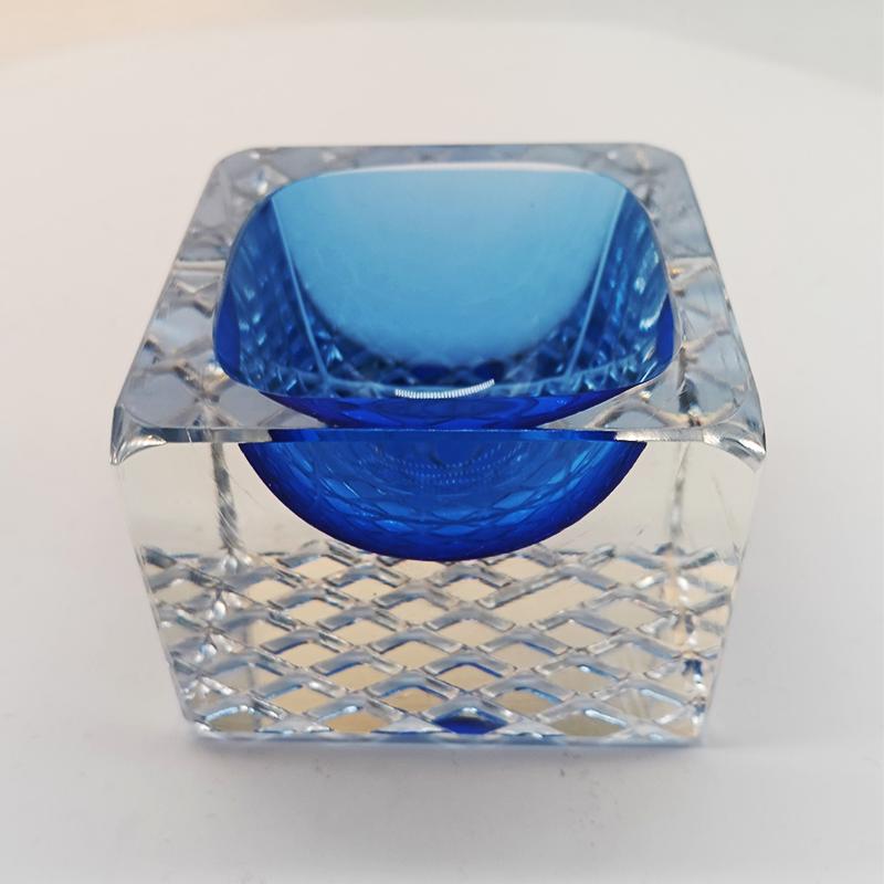 1960s Square Ashtray or Catch-all in Murano Glass by Mandruzzato. Made in Italy