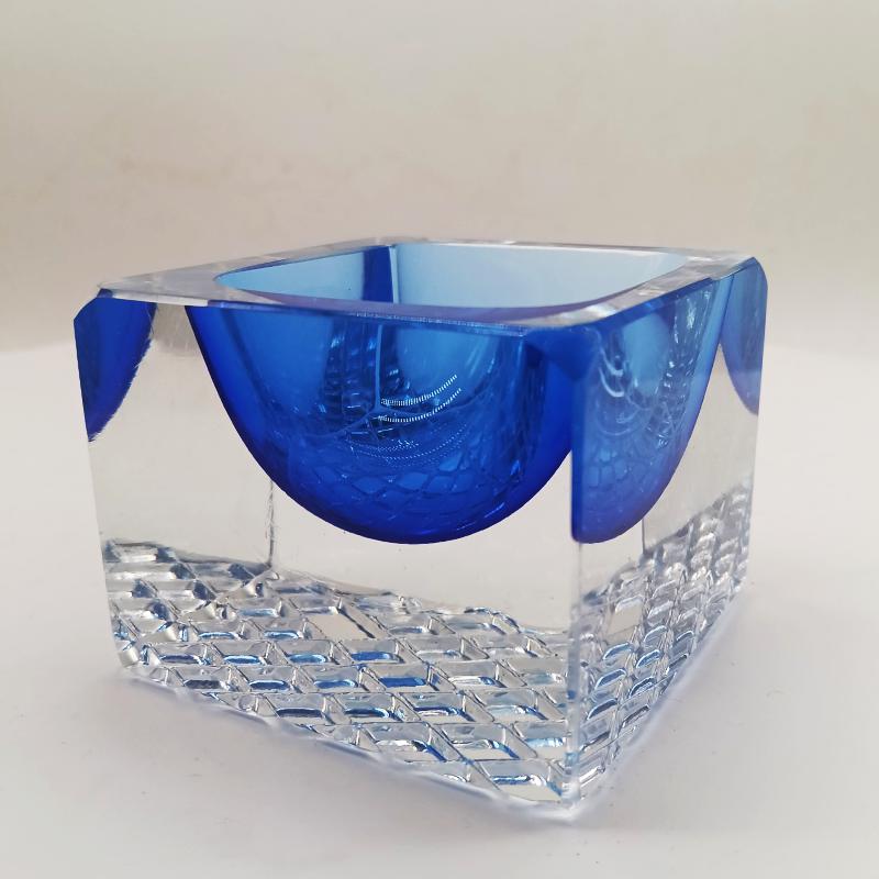 1960s Square Ashtray or Catch-all in Murano Glass by Mandruzzato. Made in Italy