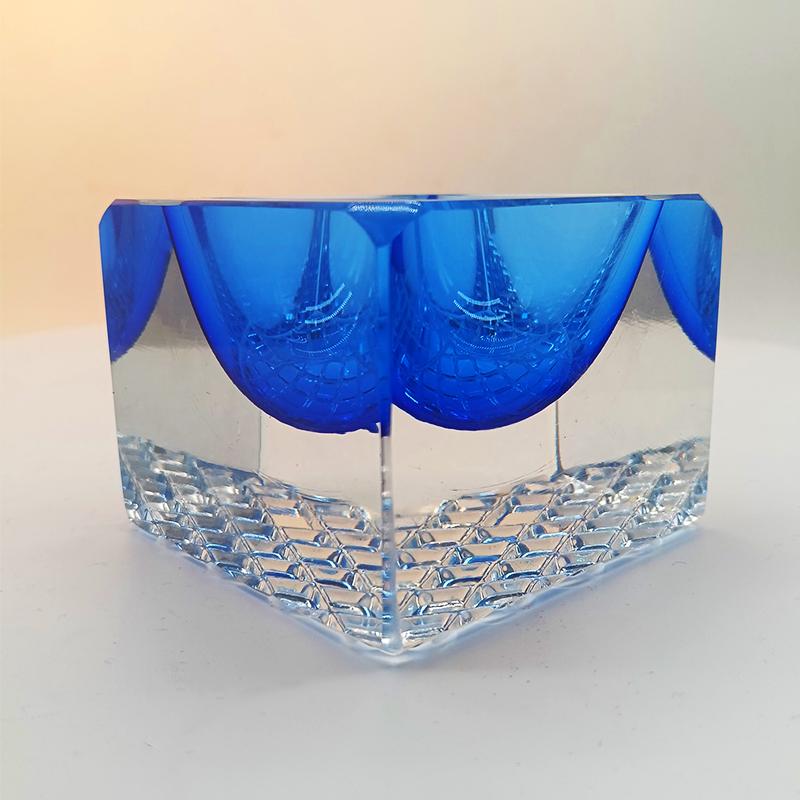 1960s Square Ashtray or Catch-all in Murano Glass by Mandruzzato. Made in Italy