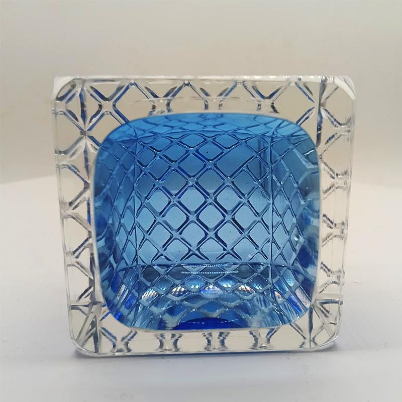 1960s Square Ashtray or Catch-all in Murano Glass by Mandruzzato. Made in Italy