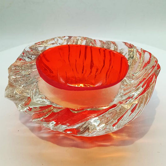 1960s Big Geode - Ashtray or Catch-all in Murano Glass Hand-made by Flavio Poli for Seguso. Made in Italy