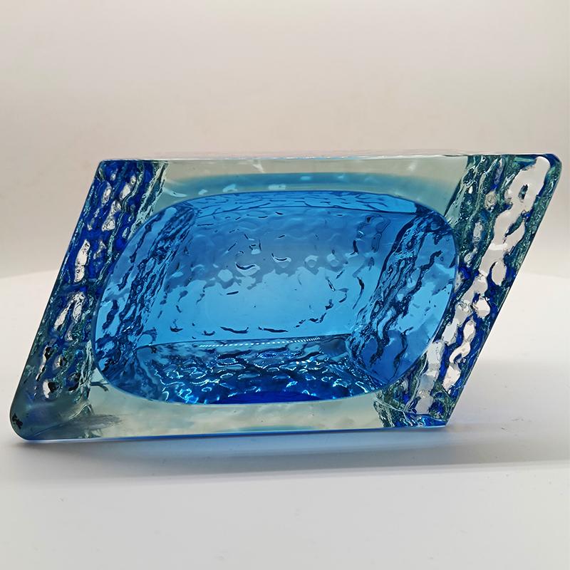 1960s Ashtray or Catch-all in Hand-worked Murano Glass by Flavio Poli for Seguso. Made in Italy