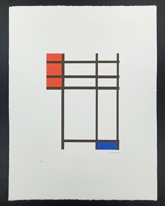 1970s Piet Mondrian Limited Edition Lithograph Numbered in Pencil.