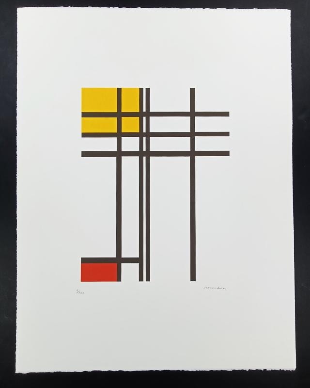 1970s Piet Mondrian Limited Edition Lithograph Numbered in Pencil.