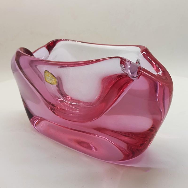 1950s Big Rare Total Purple Ashtray or Catch-all in Murano Glass. 18 cm - 7.08 inches