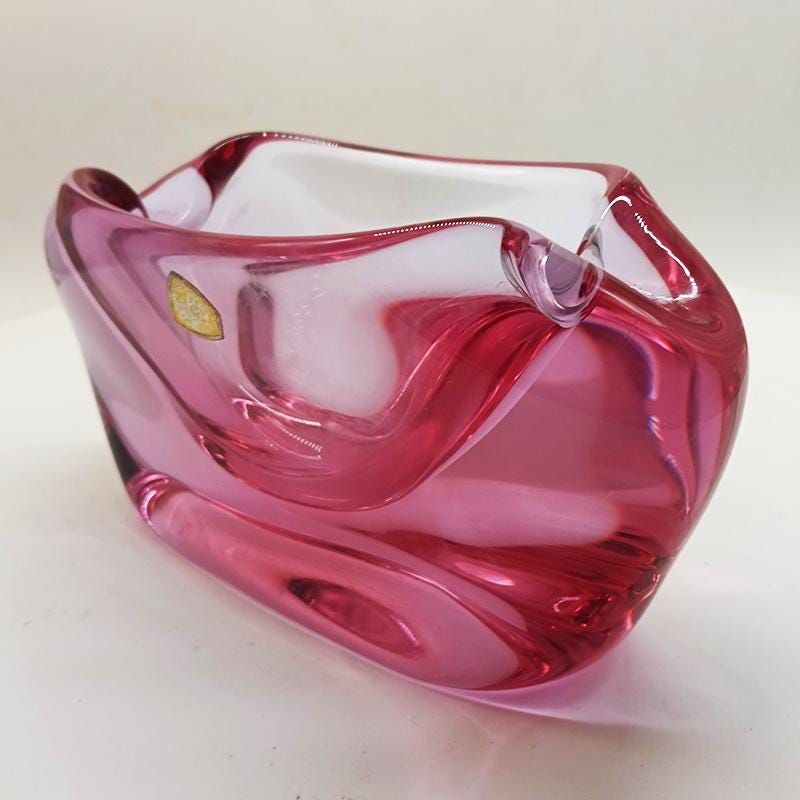 1950s Big Rare Total Purple Ashtray or Catch-all in Murano Glass. 18 cm - 7.08 inches