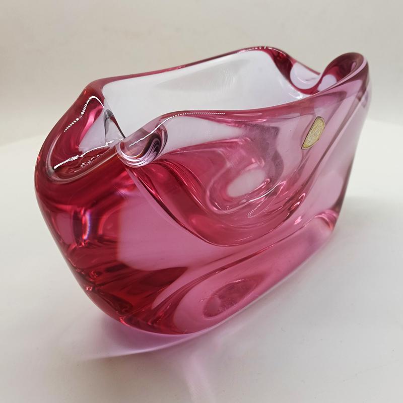 1950s Big Rare Total Purple Ashtray or Catch-all in Murano Glass. 18 cm - 7.08 inches