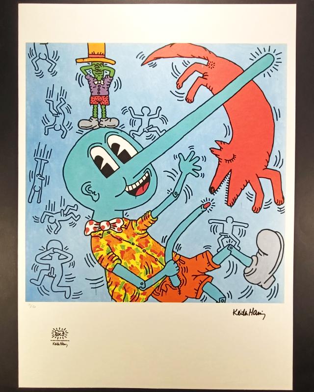 1990s Keith Haring Limited Edition Lithograph Numbered in Pencil.
